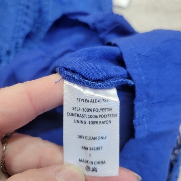 ASTR The Label Lace Up Blue Shift Dress Size Small - Picture 8 of 8